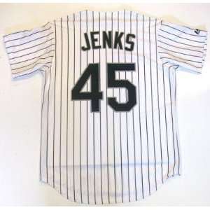  Bobby Jenks Chicago White Sox Jersey   Large: Sports 