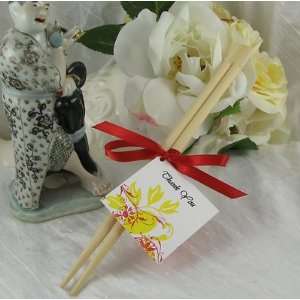 Wooden Chopsticks with Personalized Tag 
