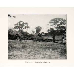  1930 Print Village Chekomma Liberia Africa Town Indigenous 
