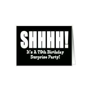  79th Birthday Surprise Party Invitation Card: Toys & Games