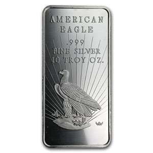  10 oz American Eagle Silver Bar .999 Fine: Toys & Games