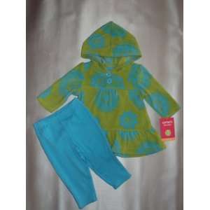   Hooded Top and Legging Pant Set Blue/Green 18 Months: Baby