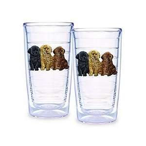  Lab Pups 16oz Tervis Tumblers   Set of 2: Kitchen & Dining