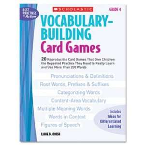   VOCABULARY BUILDING CARD GAMES, GRADE FOUR, 80 PAGES Electronics