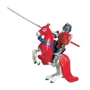   Knights & Horses   WHITE HORSE with Red Robe (3.5 inch) Toys & Games