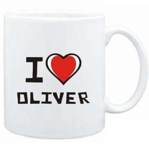  Mug White I love Oliver  Last Names