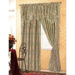   Decor All Curtain Sets Chateau Sage Drapery Panel w/ Tassels / Sheers