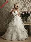 Top 2012 White wedding dresses prom party Bridal gowns Custom size 6 8 