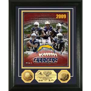 NFL San Diego Chargers Team Force 24KT Gold Coin Photo Mint:  