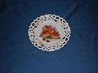 Antique German Fine China Open Lace Handpainted Plate Fruit Luster 
