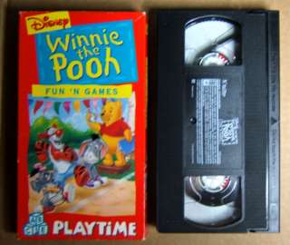 Winnie the Pooh FUN N GAMES Disney VHS 786936394139  