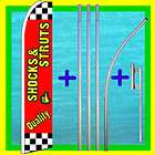 SHOCKS & STRUTS 15 FLAG KIT & Mount Advertising Sign Feather Swooper 