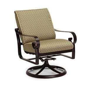  Wilshire Cushioned Swivel Rocking Dining Chair   Aluminum 