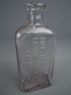 Antique ALBION Maryland Whiskey Glass Bottle Thompson  
