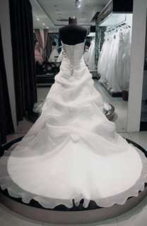 2012 Beautiful White/Ivory Wedding Dress Bride Gown Stock Size:6/8/10 