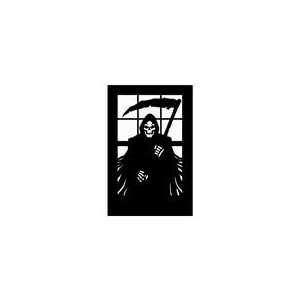   Horror Scary Window Silhouette Grim Reaper Death Decor