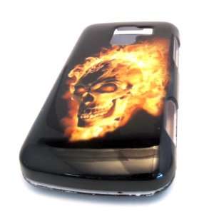 LG Optimus Q L55c Flame Terminator Skull Cyborg Robot Design HARD Case 