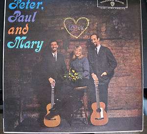 33 RPM RECORD LP PETER PAUL AND MARY WARNER BROTHERS 1449 MONO  