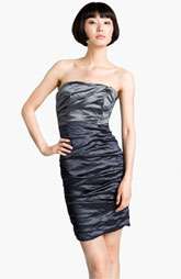 Nicole Miller Strapless Metallic Sheath Dress $455.00