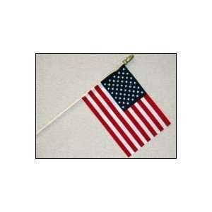   US Stick Flag on 30 Wooden Dowel with Spear Top Patio, Lawn & Garden