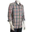 Robert Graham blue cotton Hash Marks button front shirt   up 