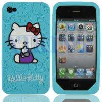 New Sky Blue Hello kitty Soft Silicone Case cover for iPhone 4 4G 4S 