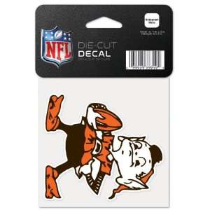  Cleveland Browns 4x4 Die Cut Decal: Sports & Outdoors