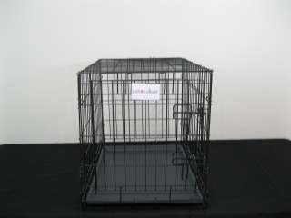 WIRE FOLDING PET CRATE DOG PUPPY CAGE NEW 2 DOOR 24 36 42  