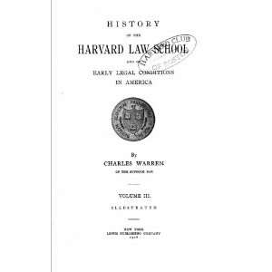   School And Of Early Legal Conditions In America Charles Warren Books