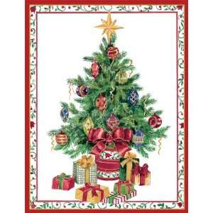 Caspari Holiday Boxed Note Cards, Small Christmas Tree with Gifts 