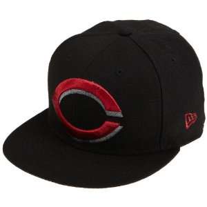  MLB Cincinnati Reds Big Metallic 59Fifty Cap (Black, 7 3/4 