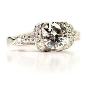   Natalies Sterling Silver Diamond CZ Promise Ring   8: Jewelry