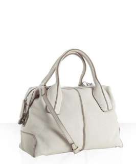 Tods white leather bauletto D Styling small tote