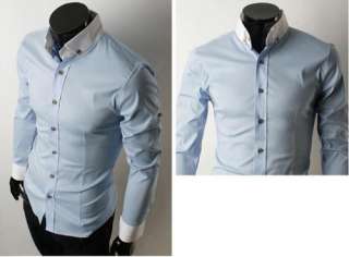   NWT Mens Slim Style Long Sleeve Cotton Fit Casual Dress Shirts 5804