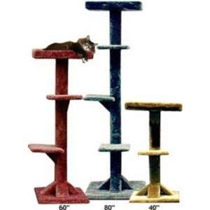  Open Tray Cat Tree : Color BURGUNDY : Size 80 INCH 
