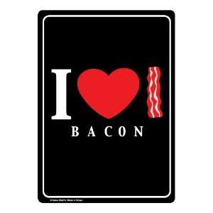  Brand New Novelty I Heart bacon Metal Sign   Great Gift 