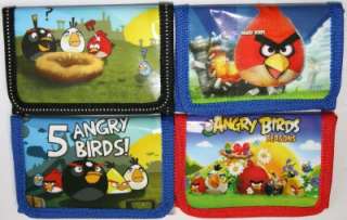 NEW Angry Birds Kids Tri fold Wallet Party Favors Red Blue Black LOW 
