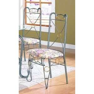    Set of 2 XO Style Wrought Iron Dining Chairs: Furniture & Decor
