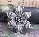 antiques silver big flower pendant beads chain necklace 39 free 