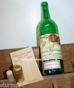 German WW2 1937 Wine Bottle Set  w/ Orig Sales Receipt  