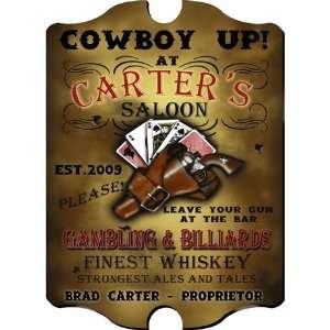  Vintage Personalized Cowgirl Saloon Pub Sign