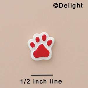 3155 tlf   Mini Red Paw   Flat Back Resin Decoration: Home 