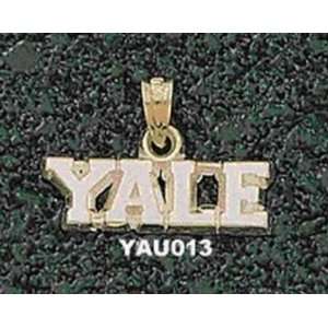  14Kt Gold Yale University Block Yale 1/4 Sports 