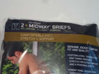 Jockey Fly Front Pouch Midway Briefs 2pk Black M L XL  