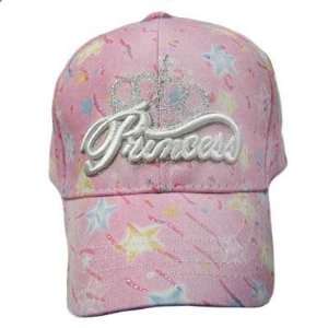  PRINCESS PINK YOUTH KIDS SIZE GIRLS HAT CAP STARS ADJ 