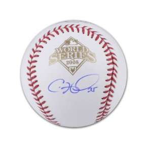   Cole Hamels Autographed 2008 World Series Baseball