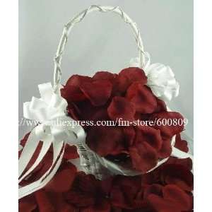  7600pcs dark red /burgundy elegant silk rose petals for 