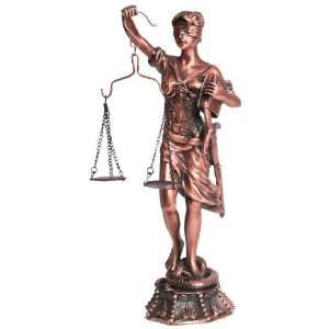  Lady of Justice Statue   Copper Finish