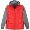 Southpole Padding Vest w/ Flc Hood and Sleeves   Mens   Red / Grey