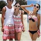 Couple beach pants swimwear lady Bikini Three Piece Dress Mens boxer 